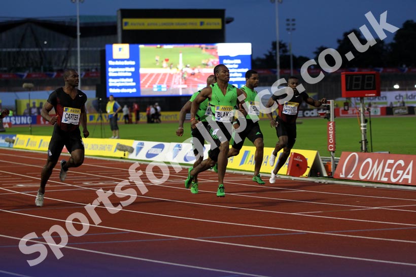 Yohan Blake wins the 100 metres, 2011 Aviva London Grand Prix